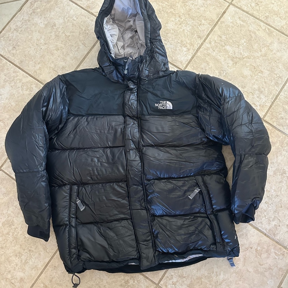 The North Face Black Puffer Jacket with Quilted Design